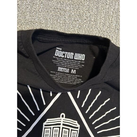 DOCTOR WHO TARDIS ADULT T-SHIRT MEDIUM M Black Official Ripple Junction - Picture 2 of 3